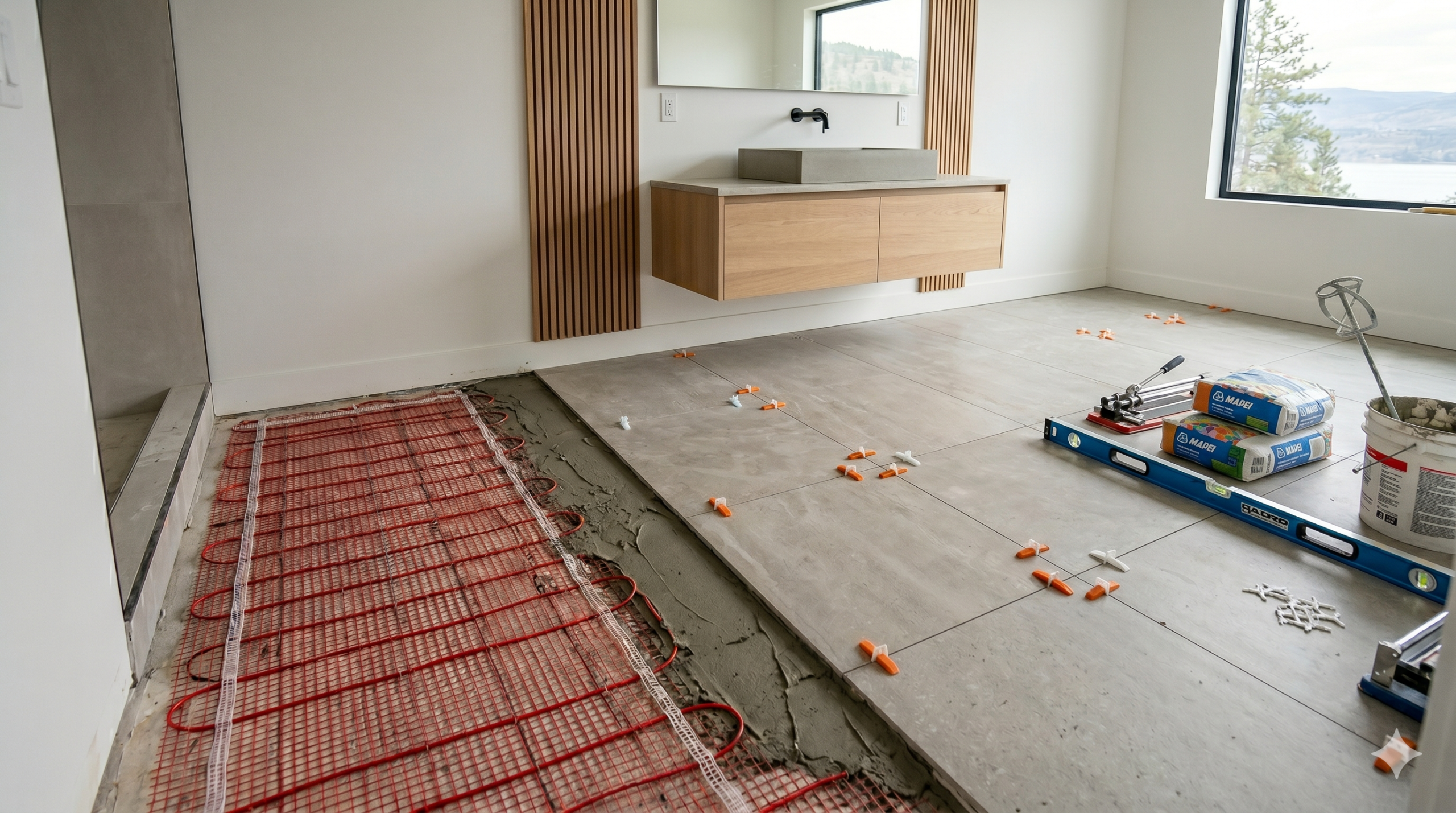 Heated Bathroom Floors Install Kelowna Floors