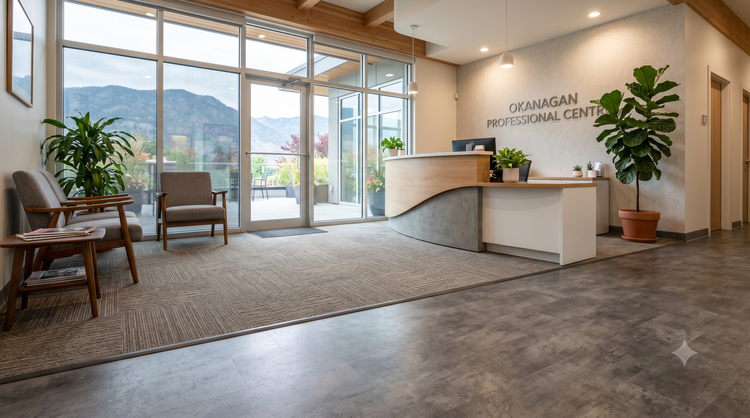 Commercial Space Flooring Transitions Kelowna Floors