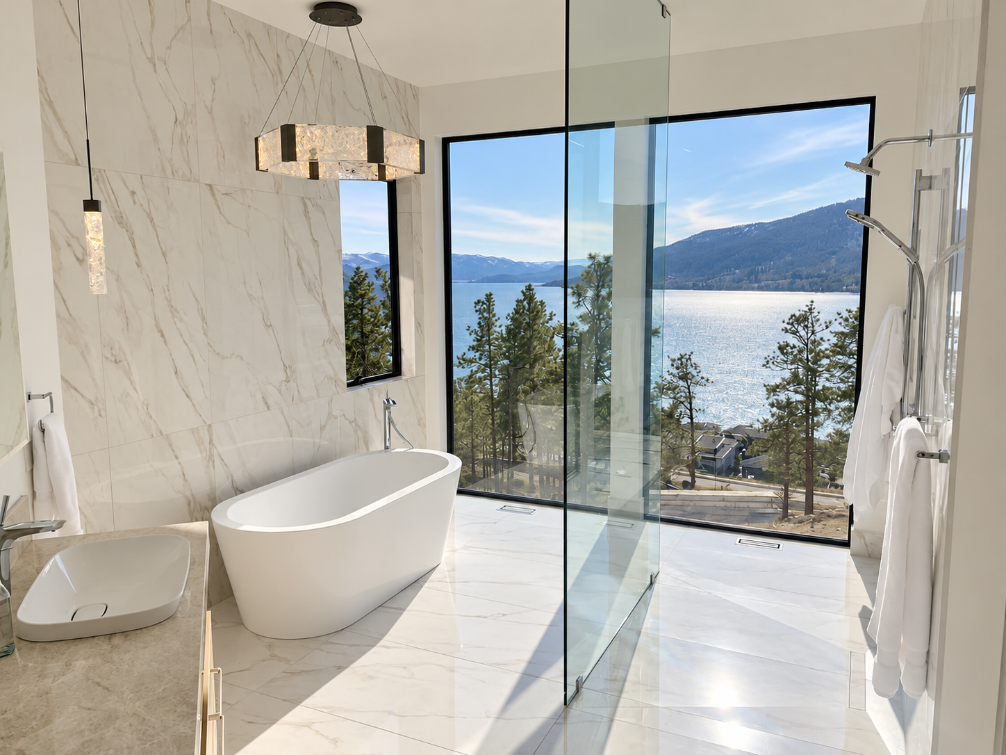 Bathroom Remodel with Okanagan view Kelowna Floors Project